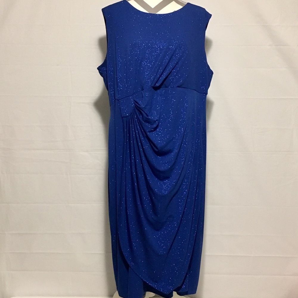 Enfocus Blue Sleeveless Dress Womens 20W